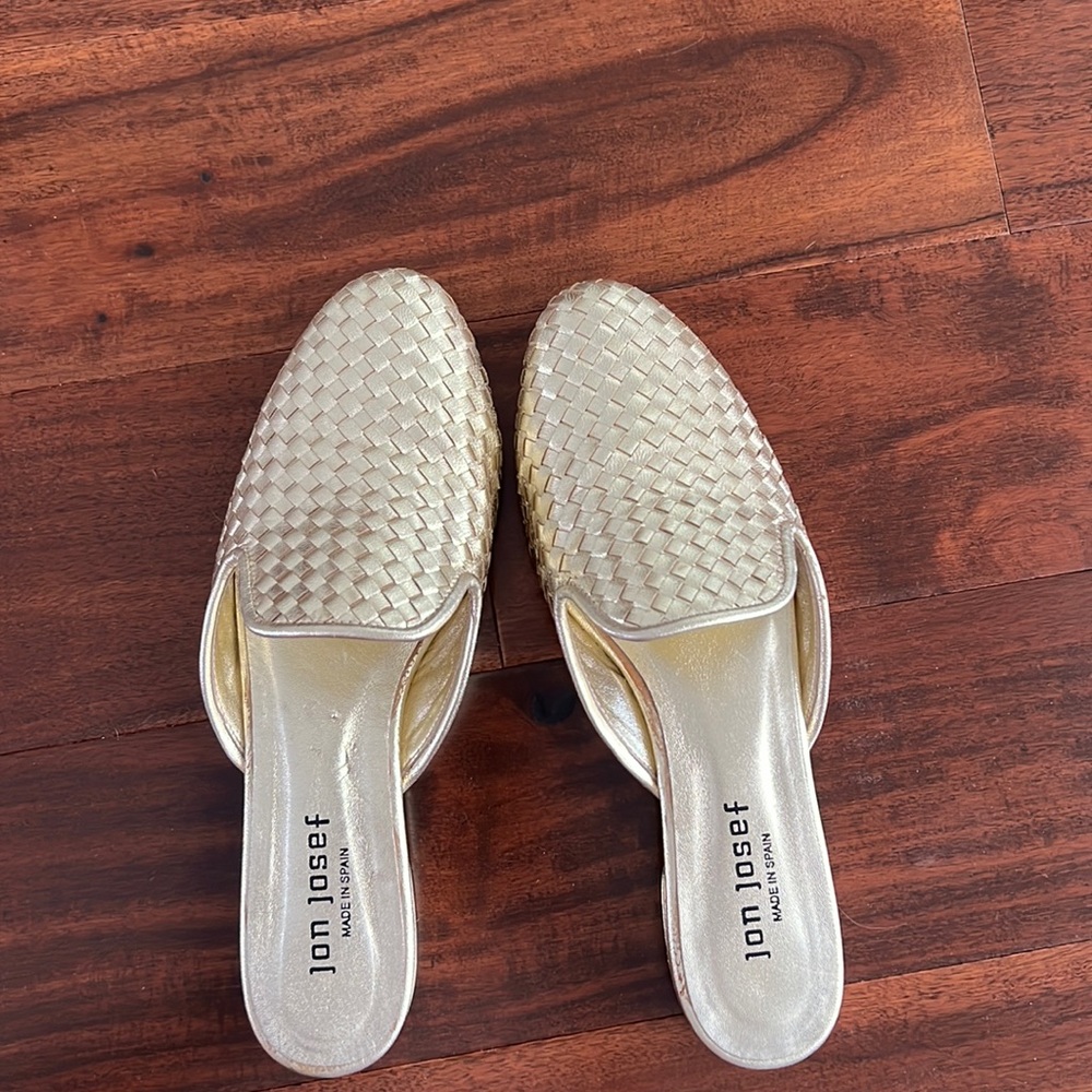 Beautiful gold Mules from Spain Jon Josef brand, original design to wear